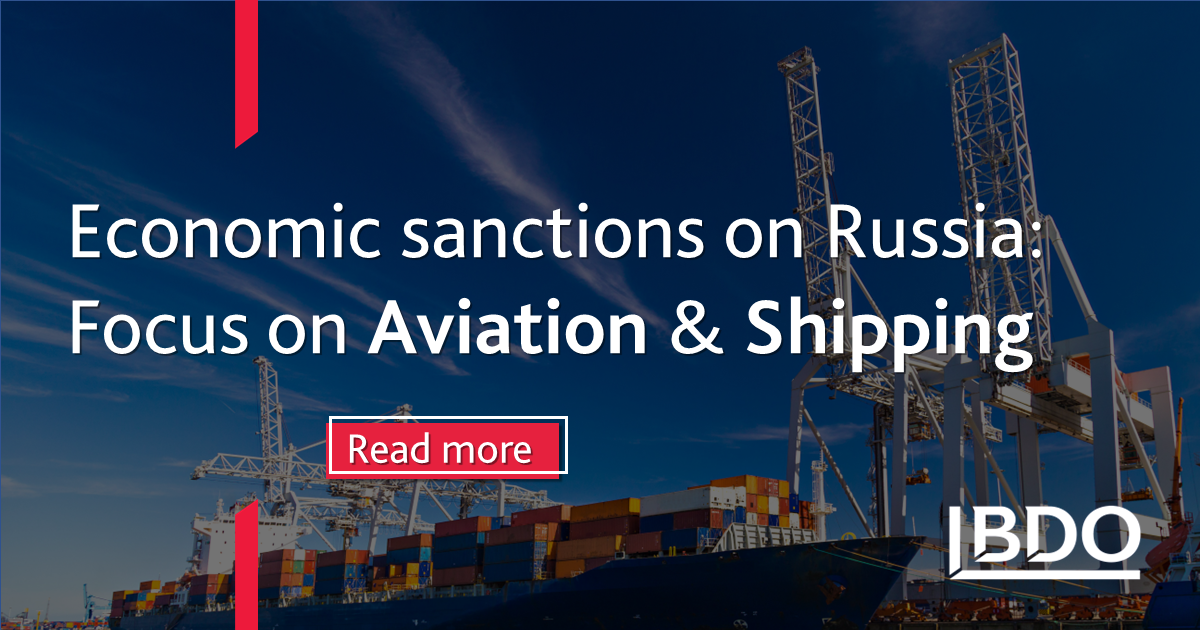 Russia Economic sanctions: Aviation & Shipping - BDO Malta